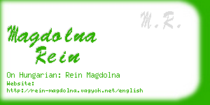 magdolna rein business card